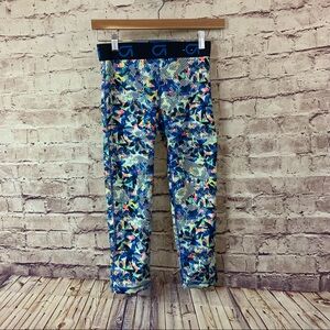 Gap Fit Blue Abstract Athletic Leggings